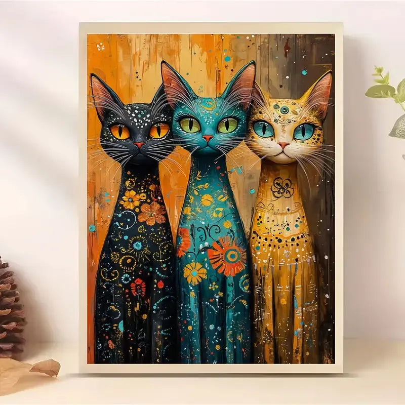 Peinture à diamant #134  30cmx40cm  Chats