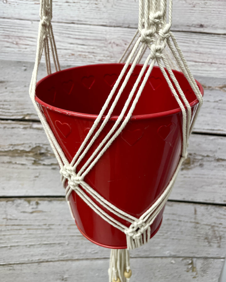 Jardiniere en macramé