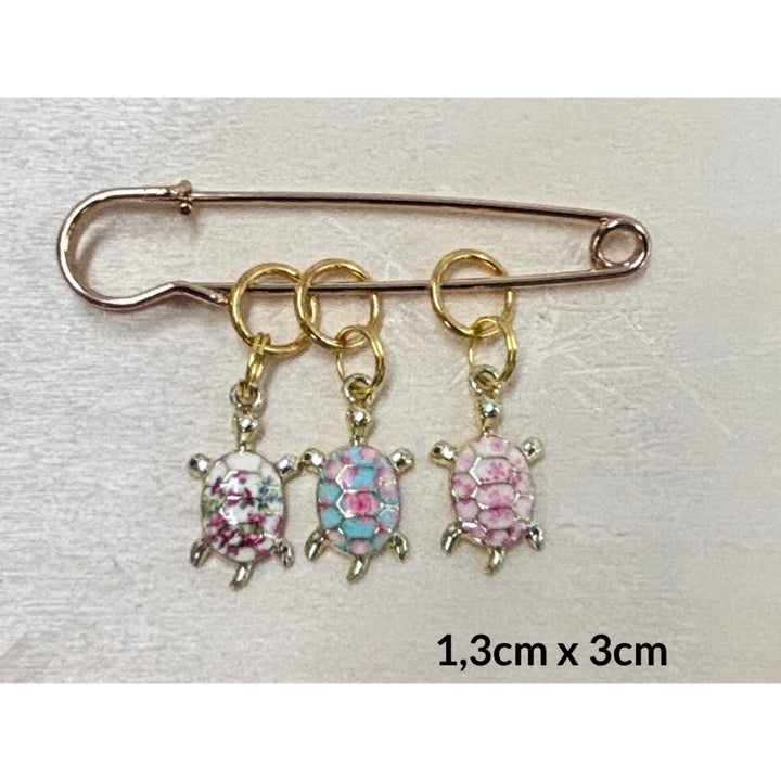 3 marque-mailles Tortues