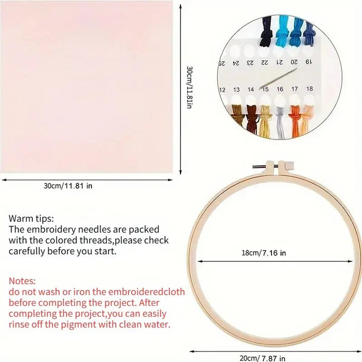 Kit de broderie de 18cm