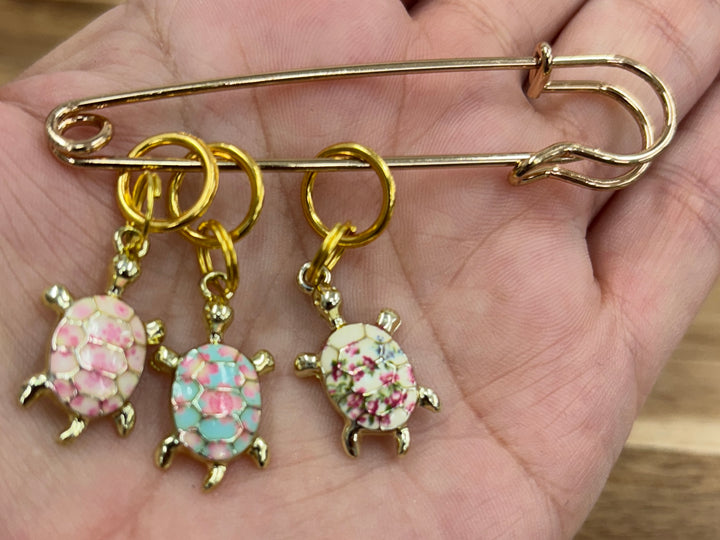 3 marque-mailles Tortues