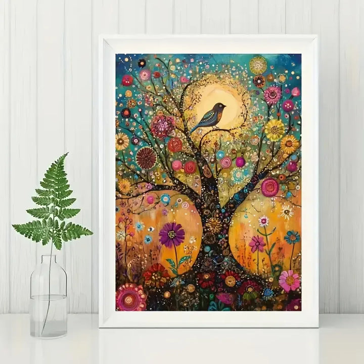 Peinture à diamant #35 30cm x 40cm Arbre à fleurs