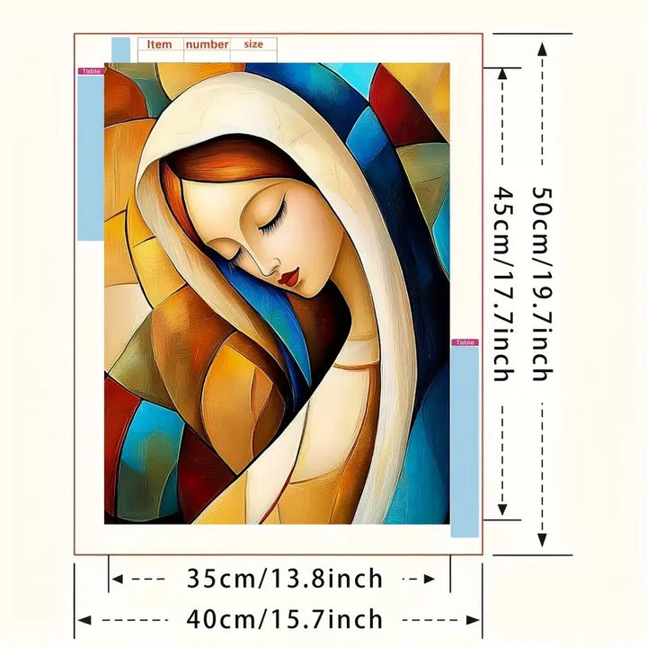 Peinture à diamant #135  40cmx50cm  Sainte Vierge