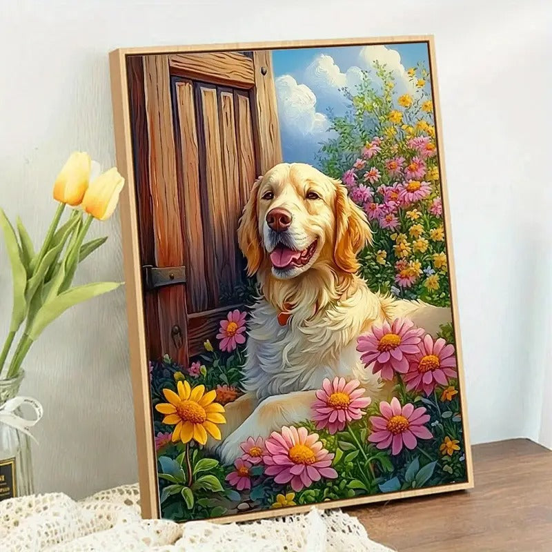 Peinture à diamant #12 30cm x 40cm Chien Golden