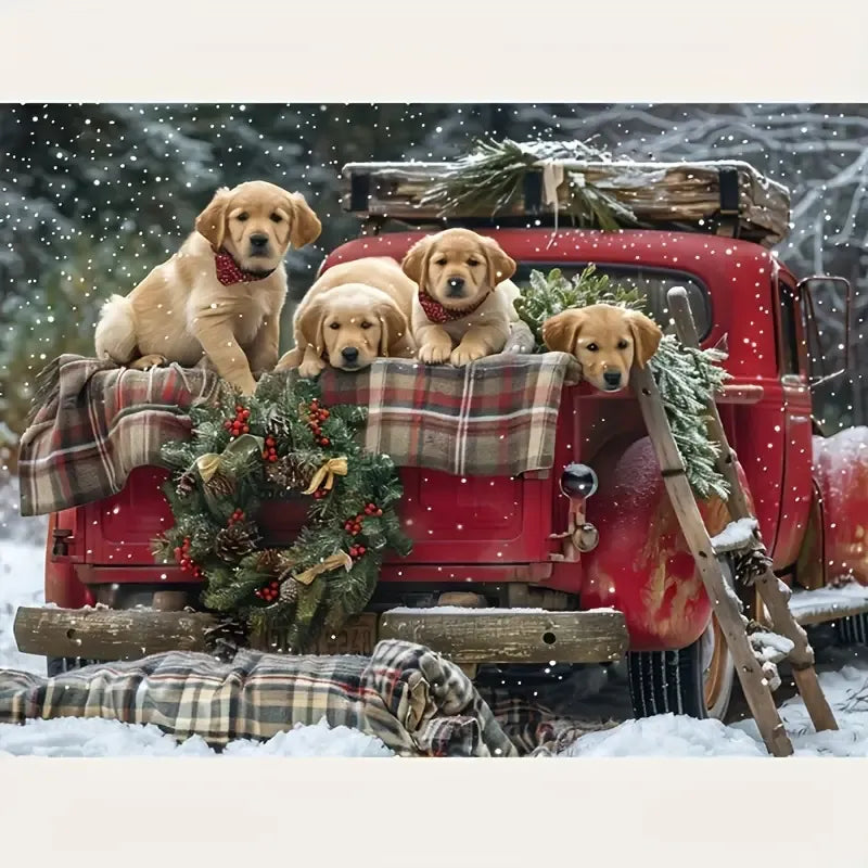 Peinture à diamant #90 30cmx40cm Chiens