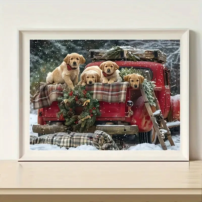 Peinture à diamant #90 30cmx40cm Chiens