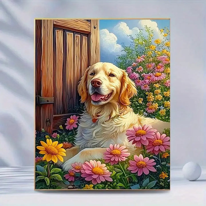 Peinture à diamant #12 30cm x 40cm Chien Golden