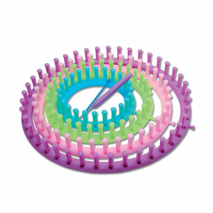 Métier à tricoter circulaire (Jeu de 4) - Couleurs pastel