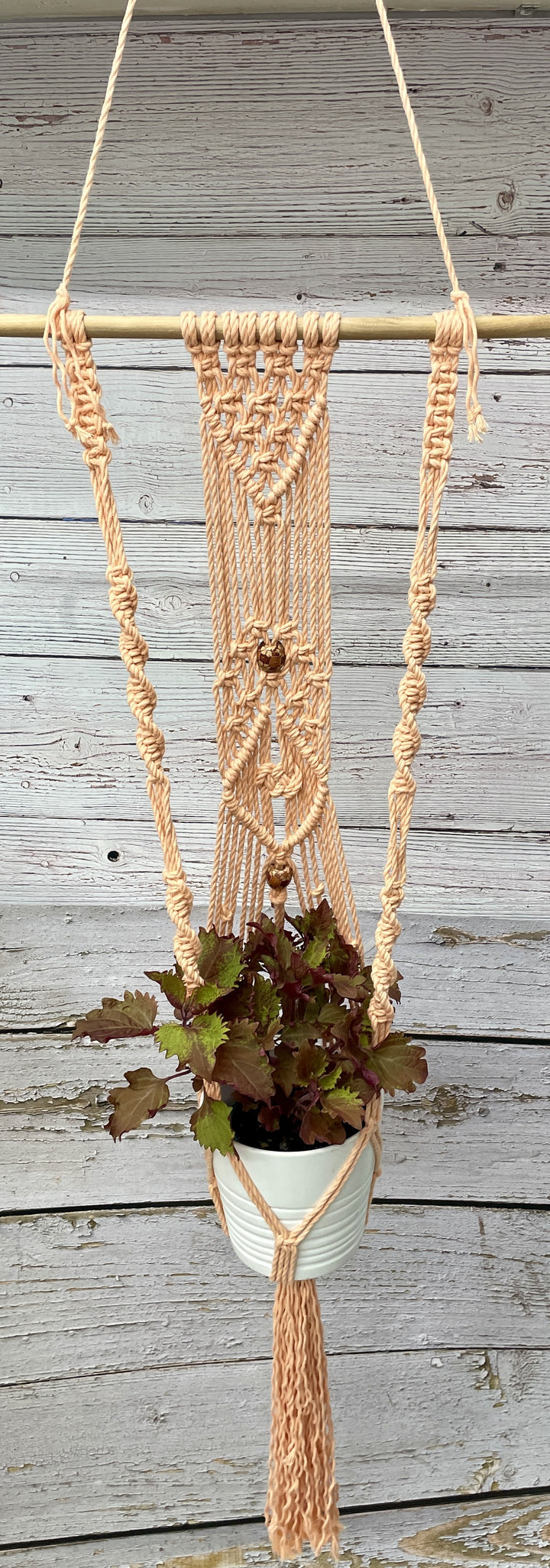 Jardiniere en macramé