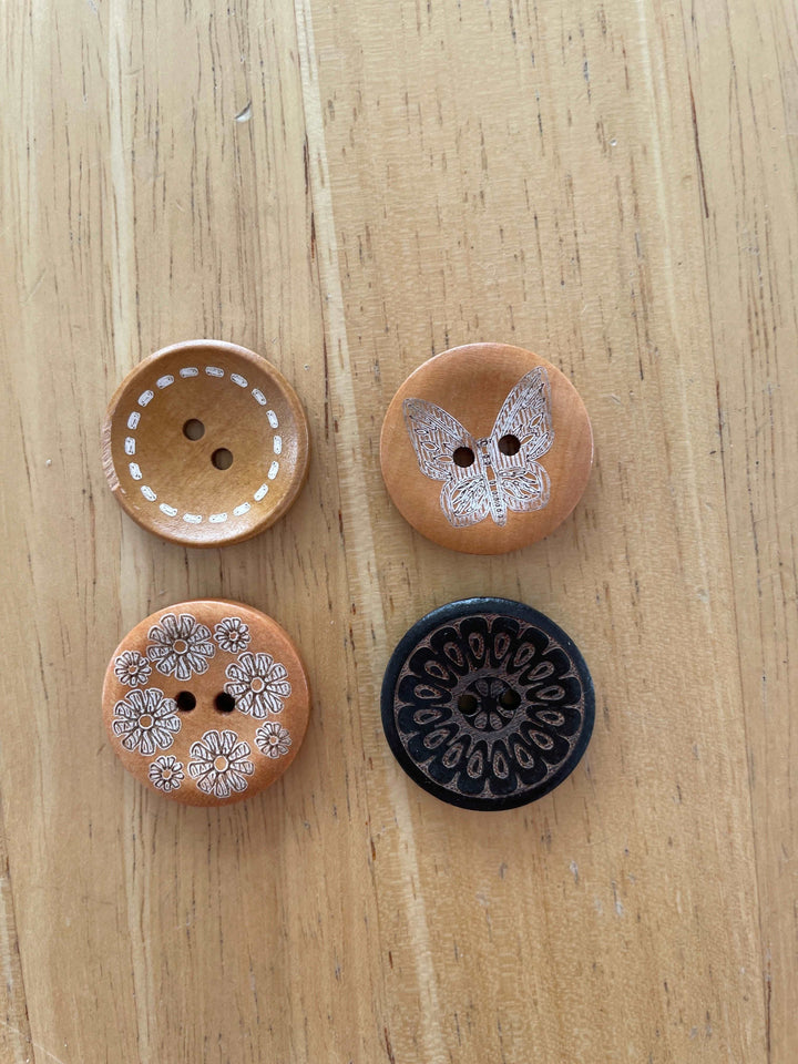 2 boutons à 2 trous (25mm)