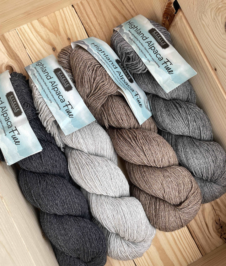 Highland Alpaca Fine d'Estelle yarns