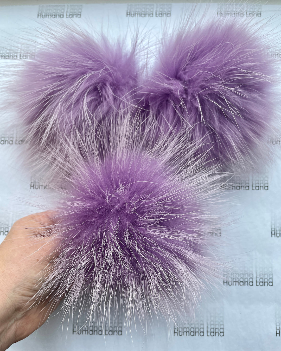 Pompon en fourrure Mauve