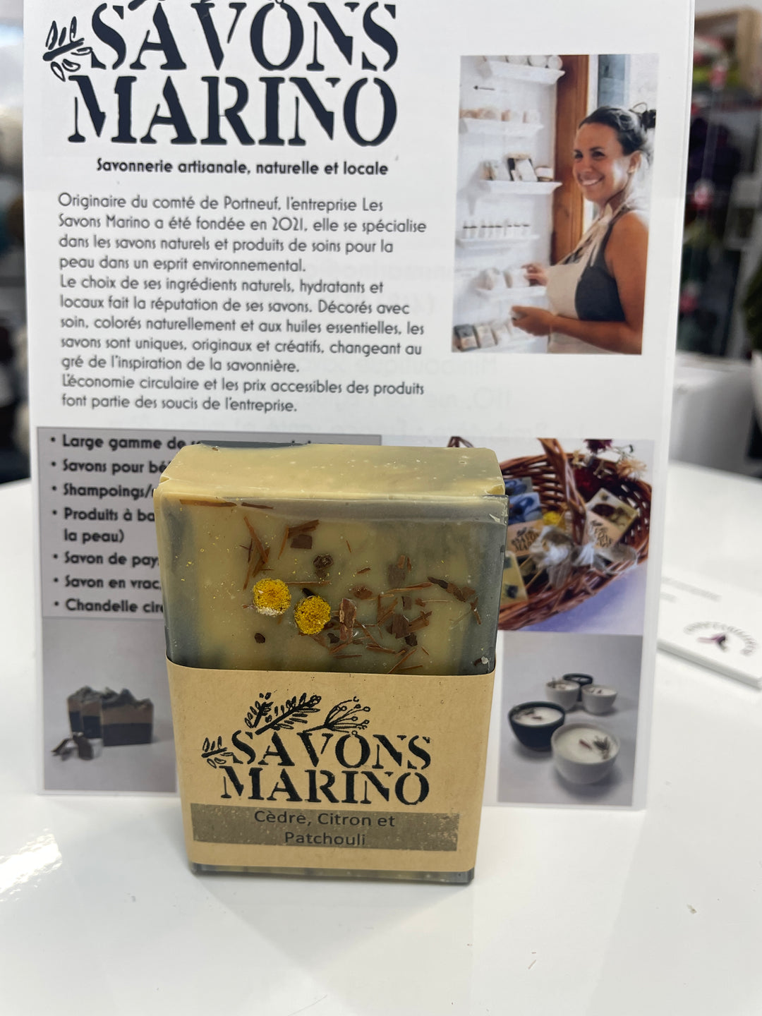 Les Savons Marino. Cèdre, citron et patchouli