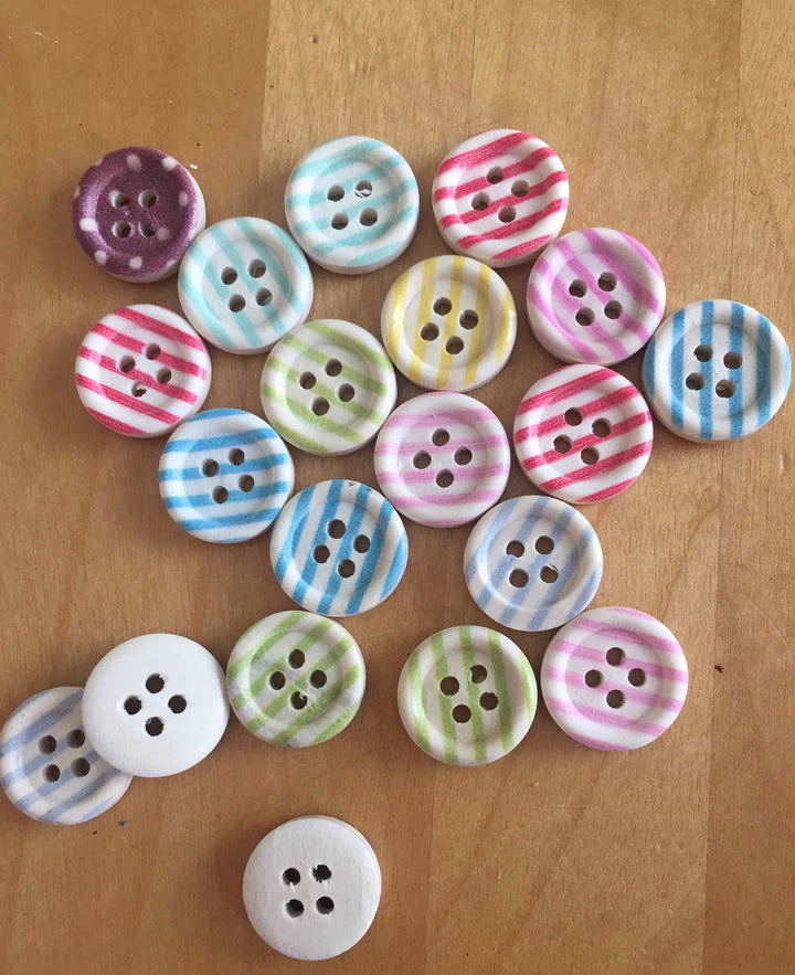 5 Boutons à 4 trous (15mm)