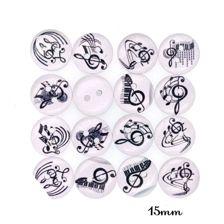 5 Boutons à 2 trous (15mm)
