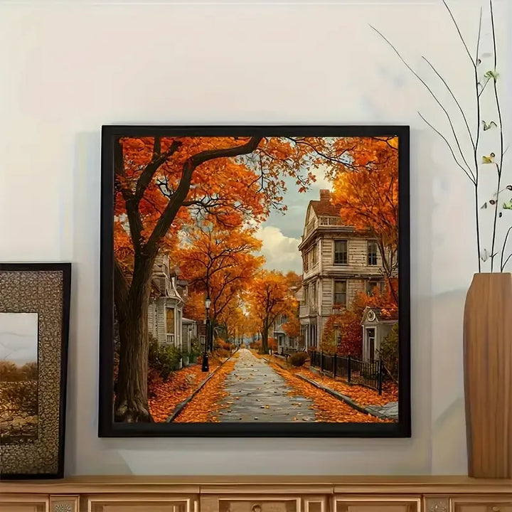 Peinture à diamant #60 40cmx40cm Village d'automne