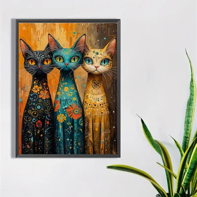 Peinture à diamant #134  30cmx40cm  Chats