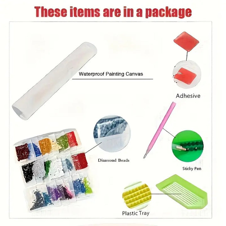 Peinture à diamant #142 30cm x 30cm Village