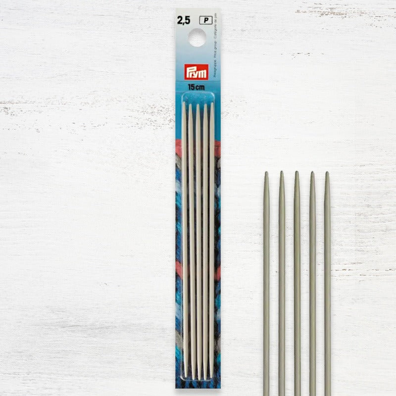 5 Aiguilles doubles pointes 15 cm de Prym