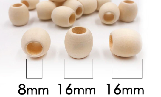 Perles de bois 16mm x 16mm