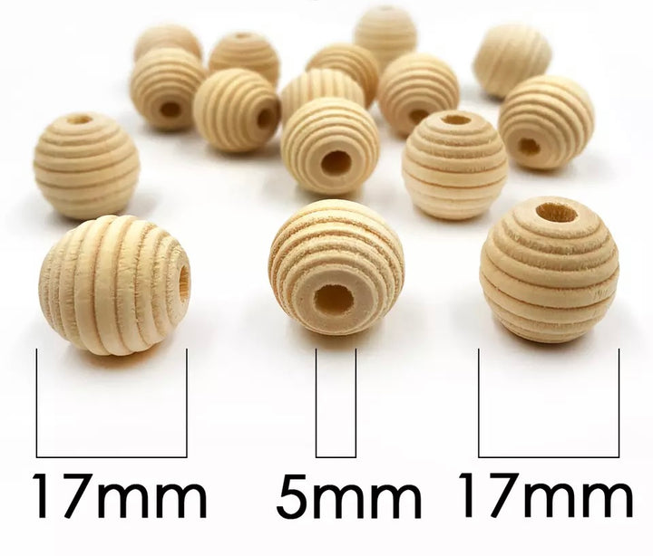 Perles de bois  17mm x 17mm
