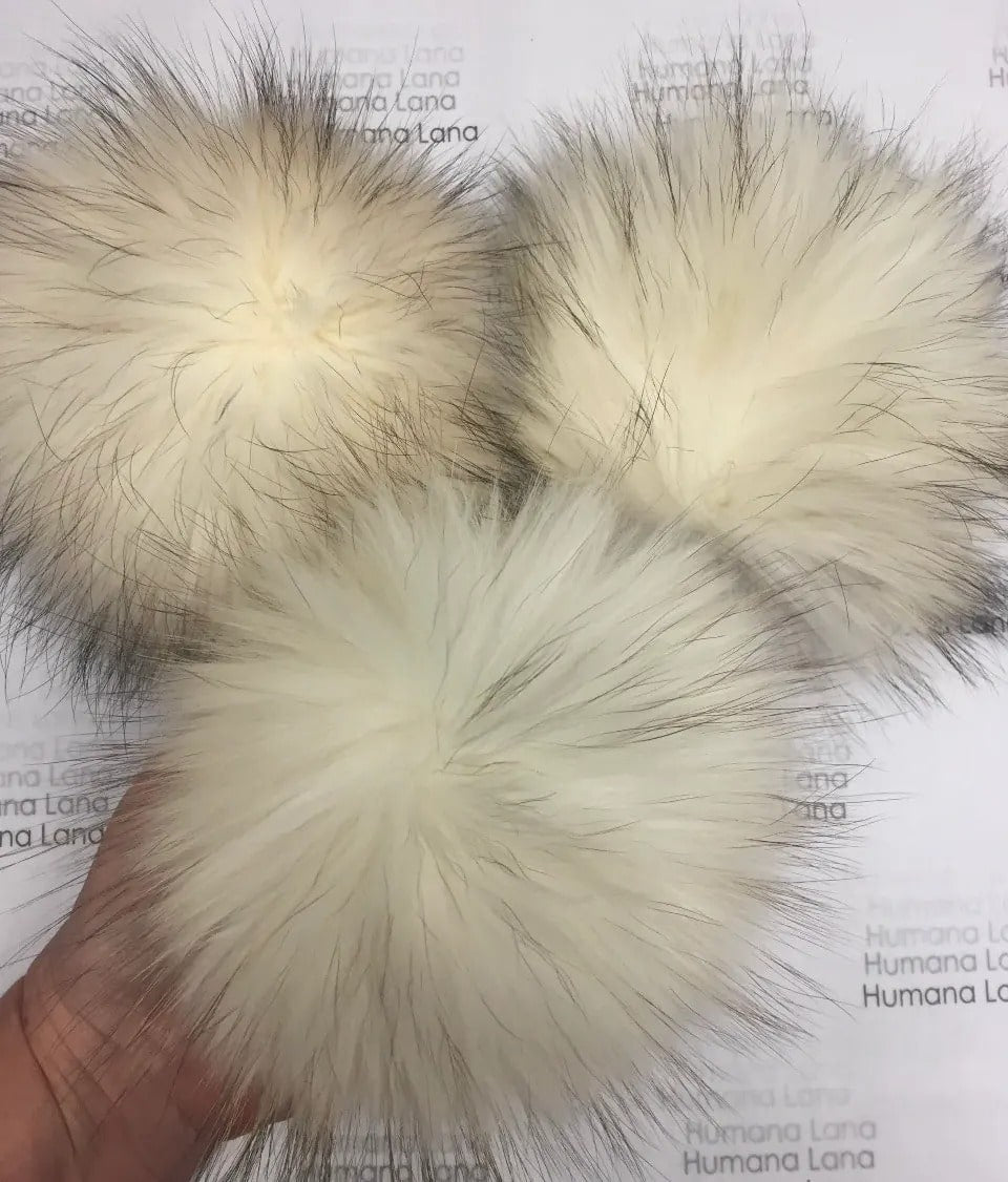 Pompon en fourrure Crème