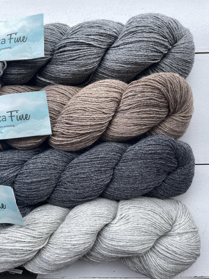 Highland Alpaca Fine d'Estelle yarns