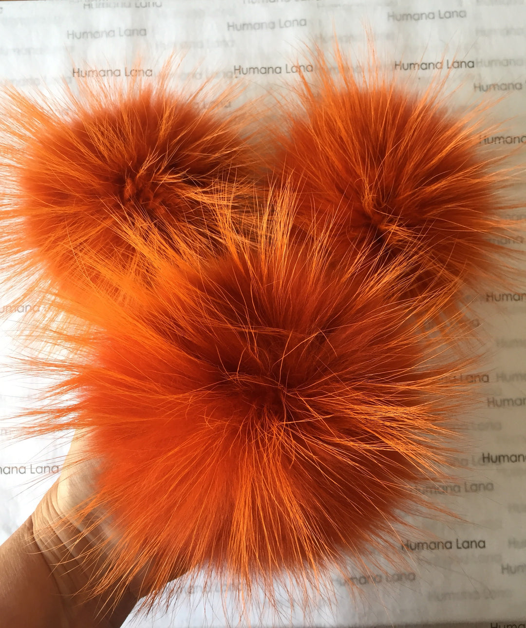 Pompon en fourrure Orange