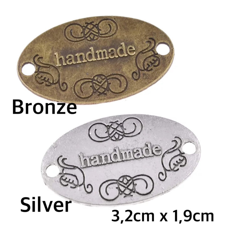 2 étiquettes de métal (Hand made)
