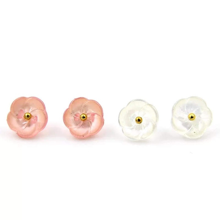 5 boutons en acrylique bouton de fleur (1cm)