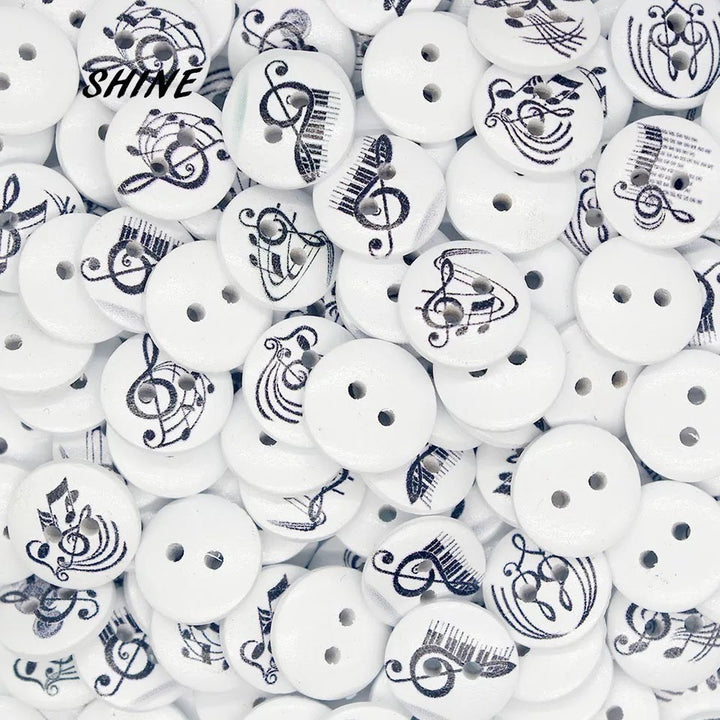 5 Boutons à 2 trous (15mm)