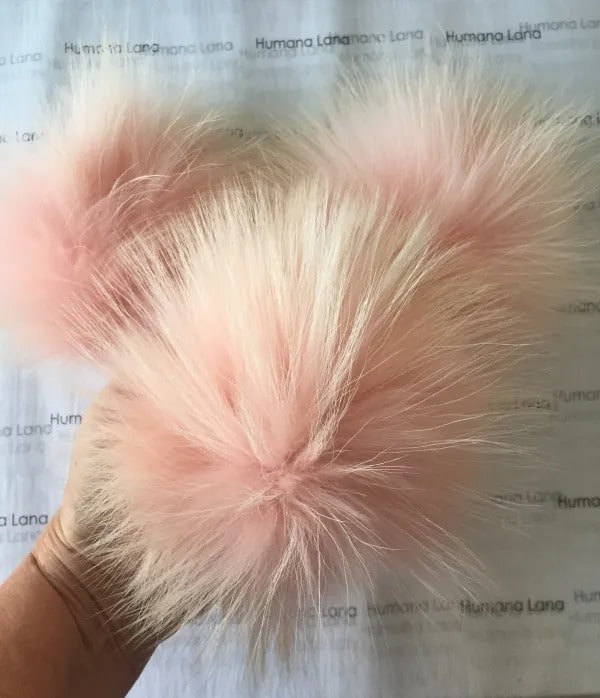 Pompon en fourrure Rose Millénial