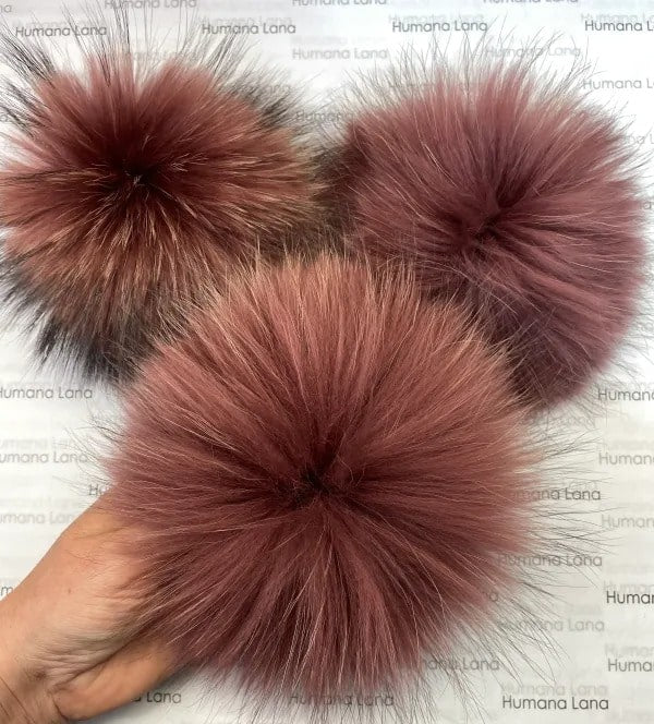 Pompon en fourrure Terracotta