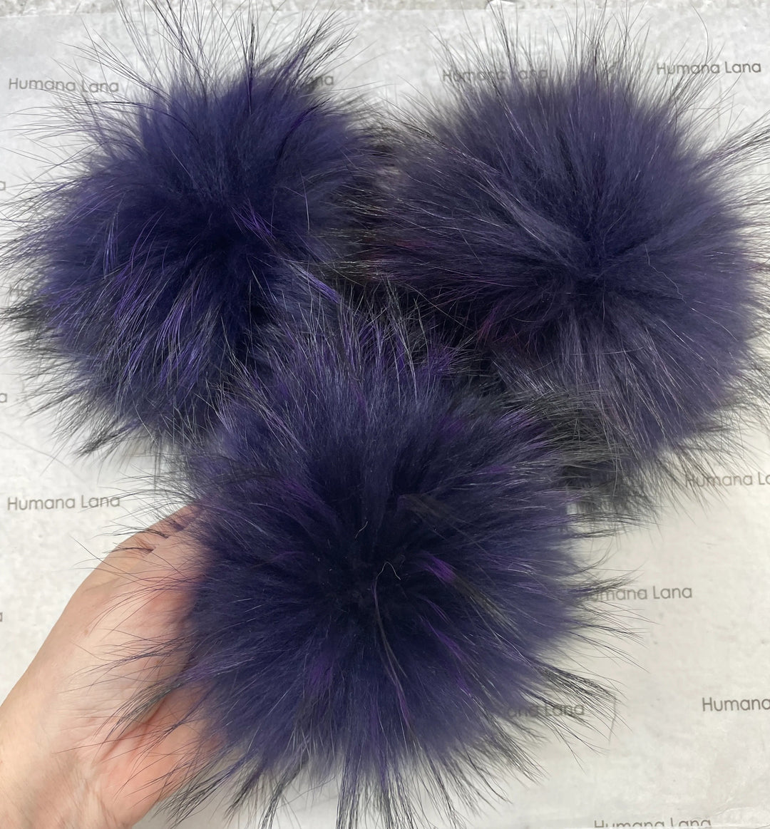 Pompon en fourrure Violet