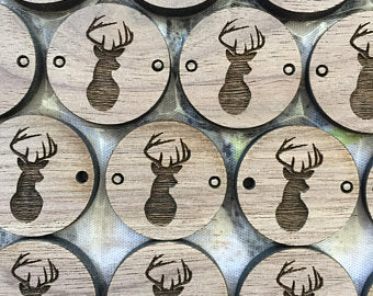 Bouton tête de chevreuil (25mm)