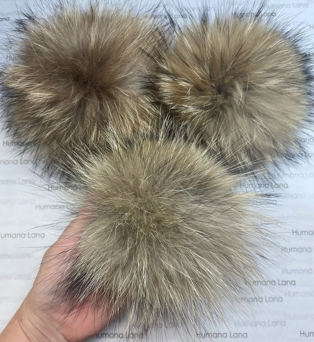 Pompon en fourrure Naturel clair