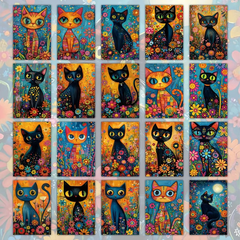 20 Cartes de style postale en blanc.