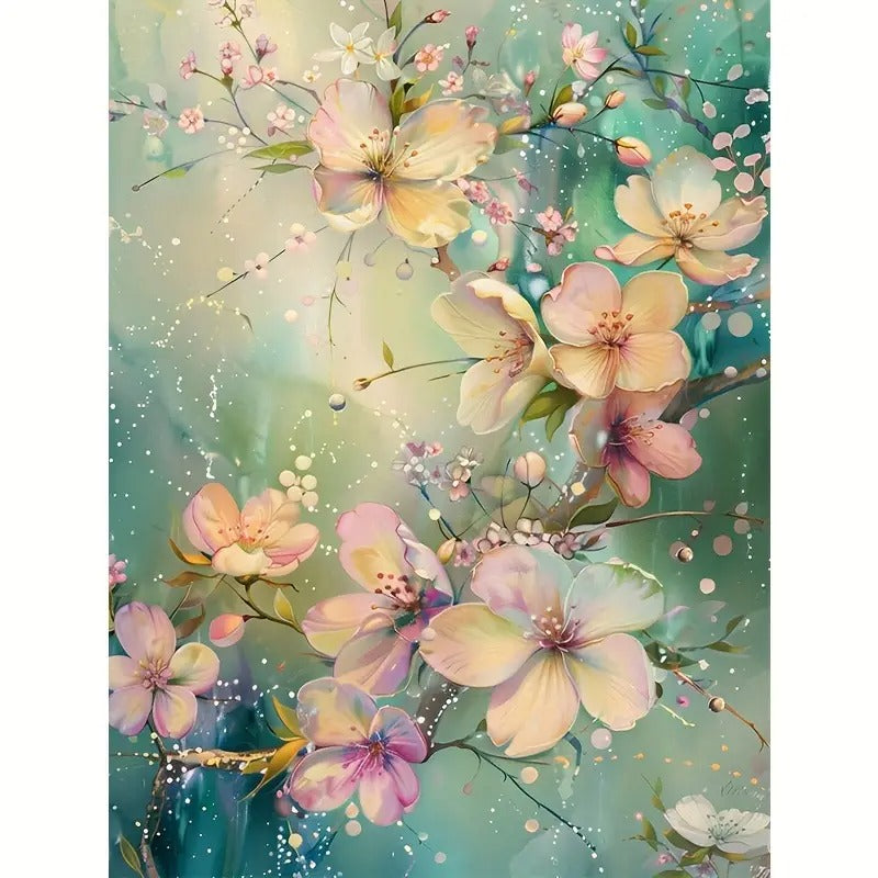 Peinture à diamant #132  30cmx40cm  Fleurs