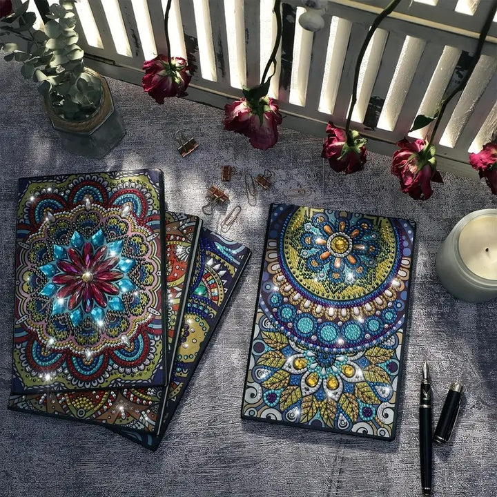4 livrets de note en Diamonds painting #174 21cmx15cm Mandala