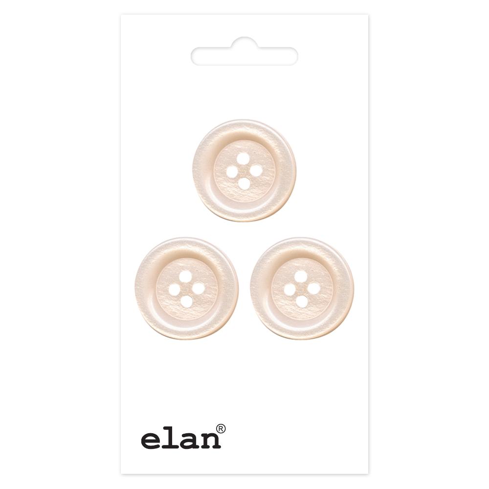 ELAN Bouton à 4 trous - 18mm (3/4) - 3 unités