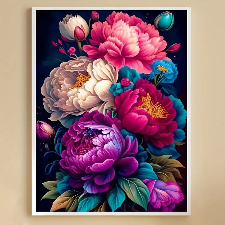 Peinture à diamant #11 30cm x 40cm Pivoines