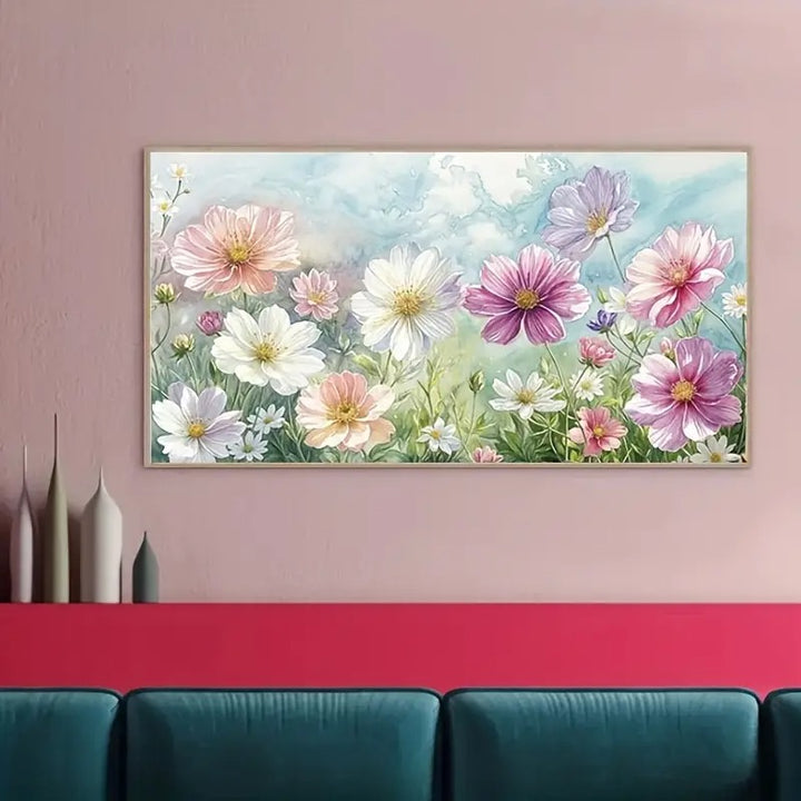 Peinture à diamant #97 40cm x 80cm Fleurs de pavot