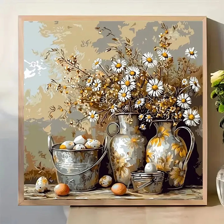 Peinture à diamant #78 40cmx40cm Marguerites