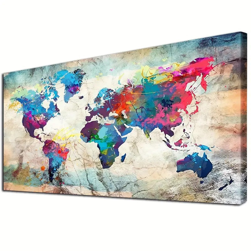 Peinture à diamant #9 40cm x 70cm mappemonde