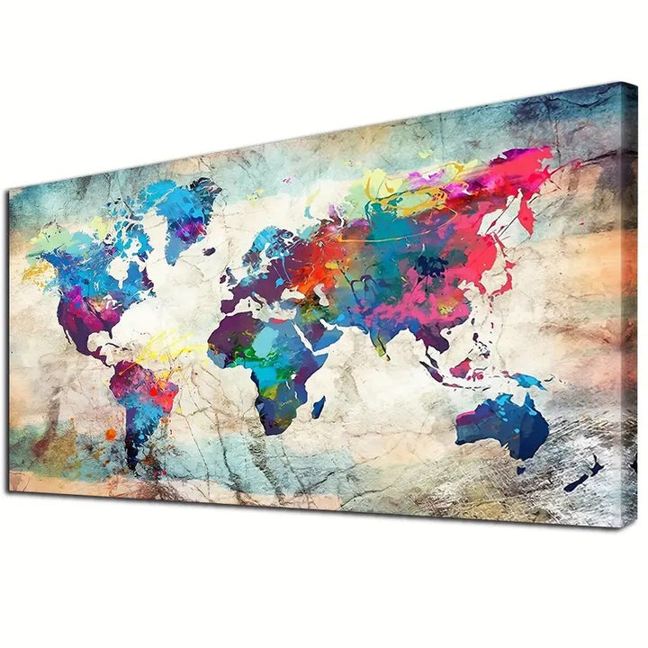 Peinture à diamant #9 40cm x 70cm mappemonde