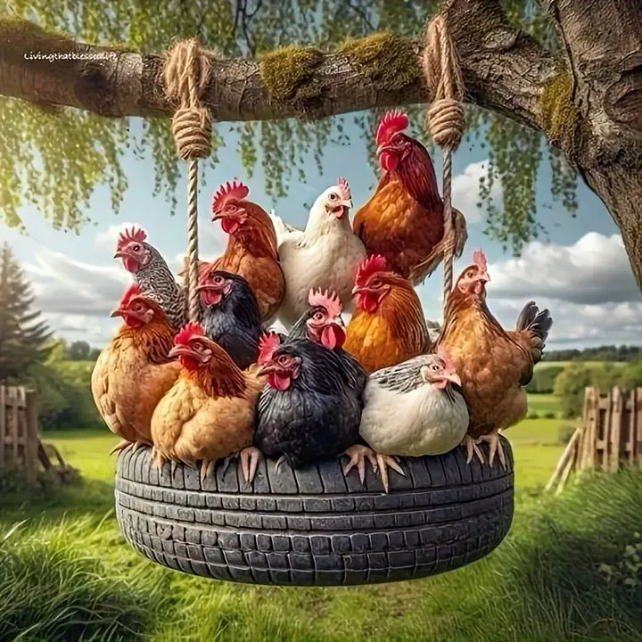 Peinture à diamant #89 40cmx40cm Poules