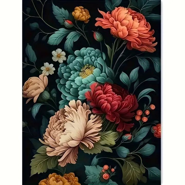 Peinture à diamant #64 30cmx40cm Fleurs