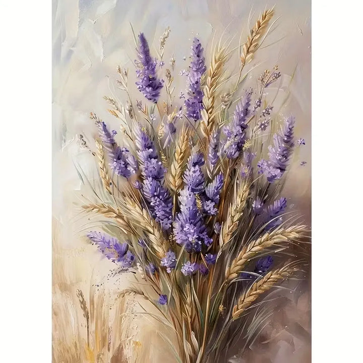 Peinture à diamant #63 30cmx40cm Fleurs mauves