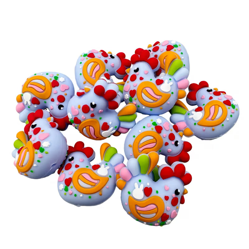 Poules en 3D. Protège pointe en silicone.