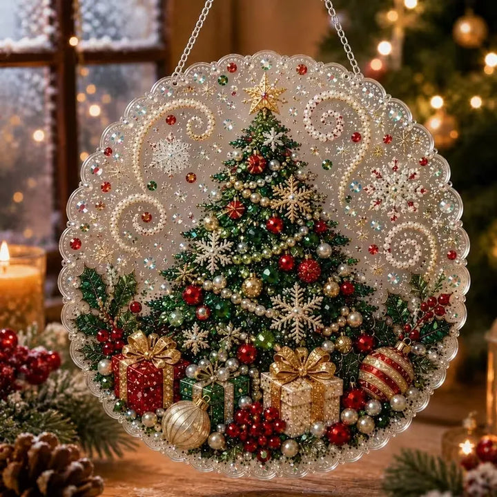 Arbre de noël. Peinture à diamant #99 (25cm)